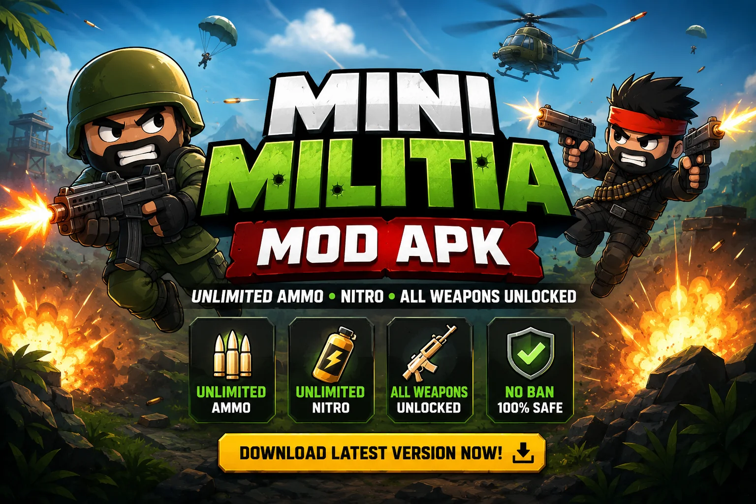 Mini Militia Mod APK gameplay preview
