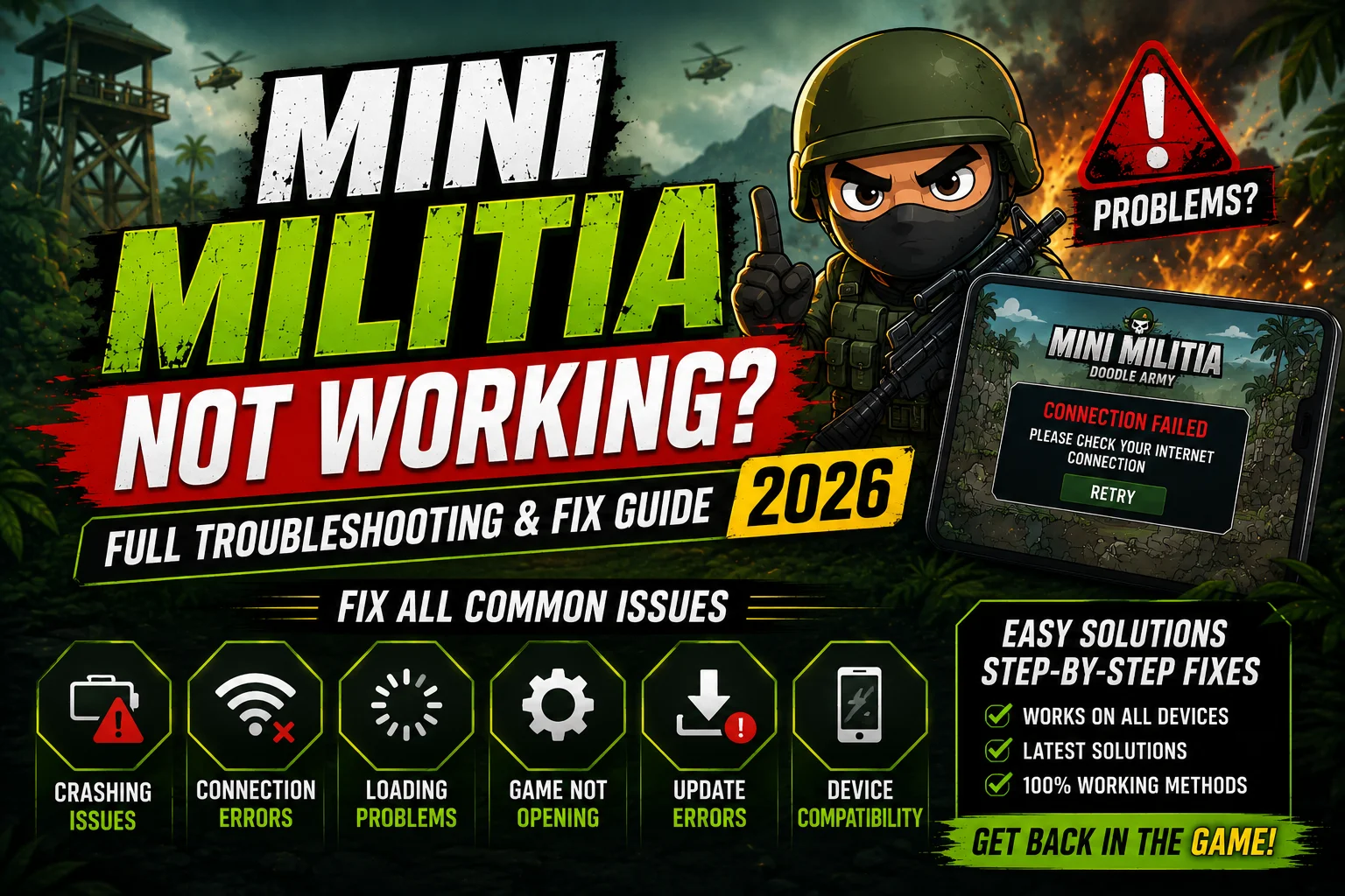 Mini Militia not working 2026 troubleshooting fix guide featured image
