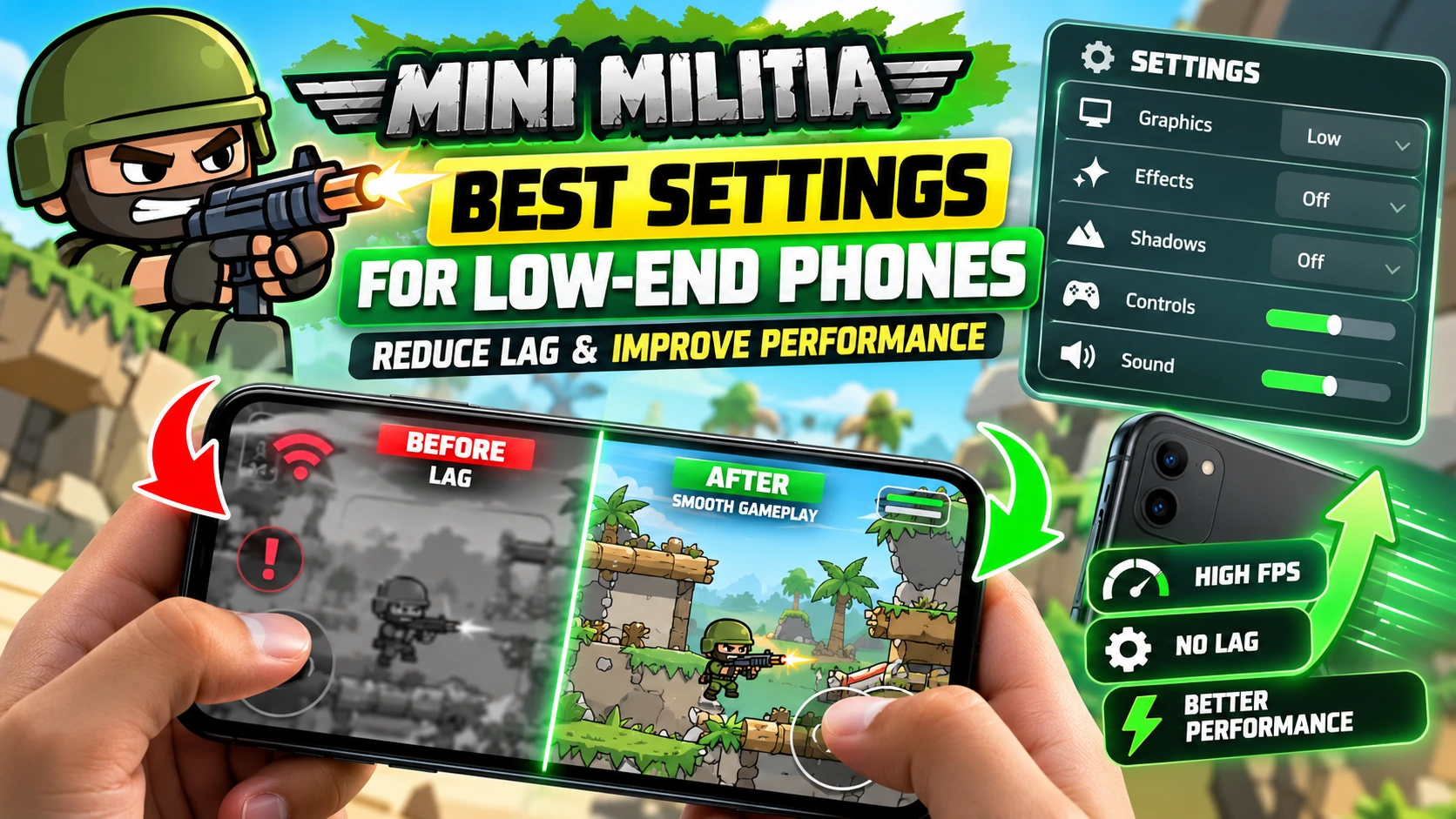 Mini Militia Low-End Performance Settings