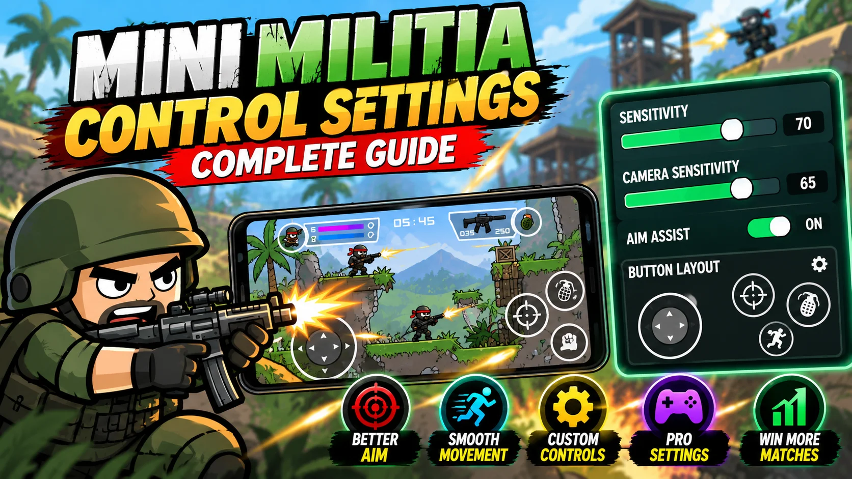 Mini Militia control settings