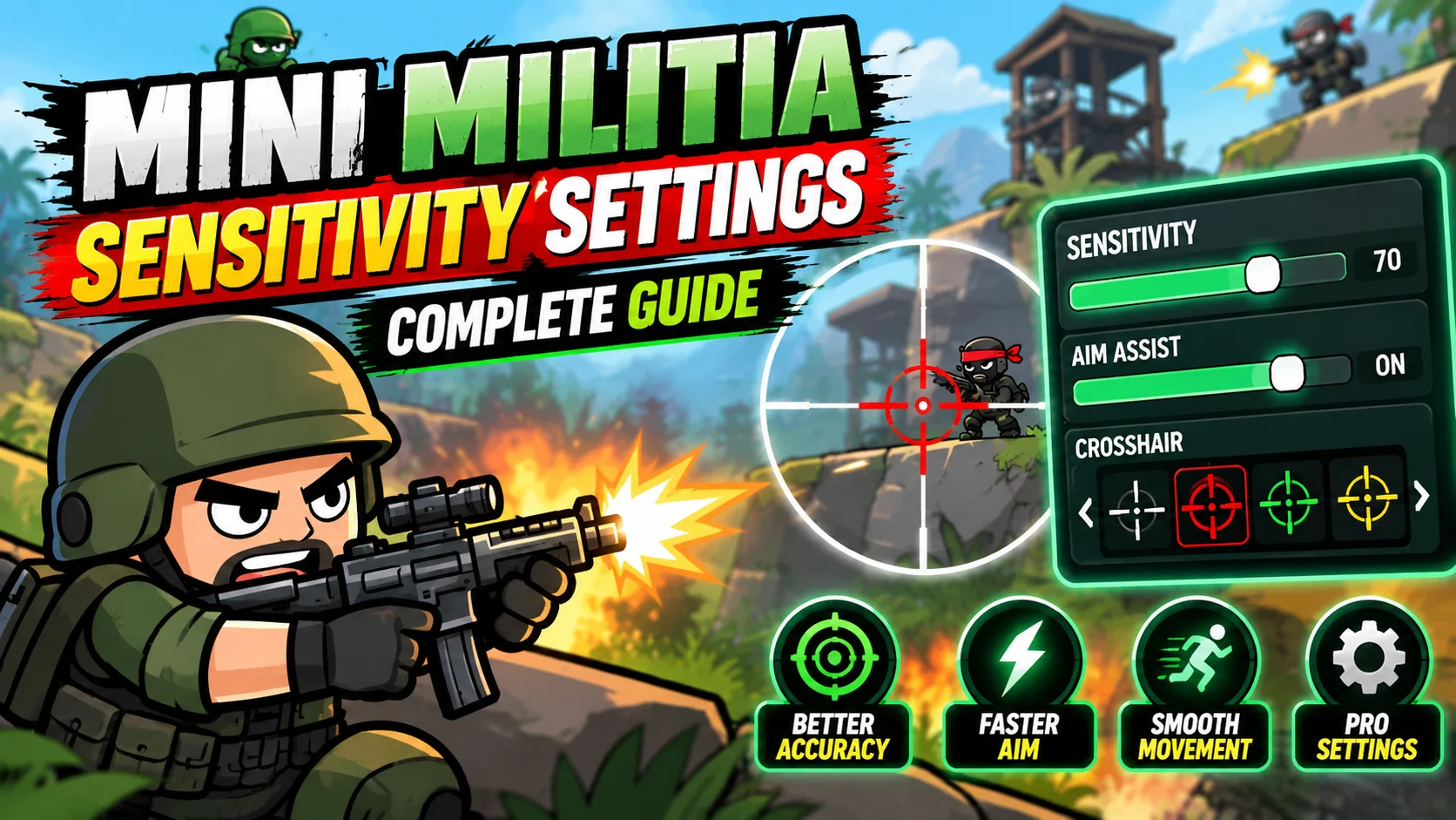 Mini Militia sensitivity settings
